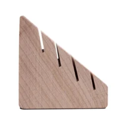 Card Holder Pyramid Double Beech Wood