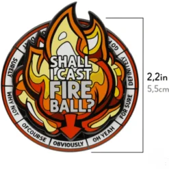 Casting Fireball Spinner Pin