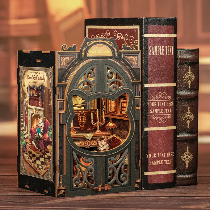 Cat's Study - Book Nook Kit - CuteBee
