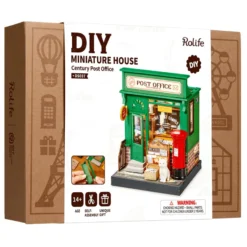 Century Post Office - DIY Miniature House, Bookshelf Decoration Kit - Rolife