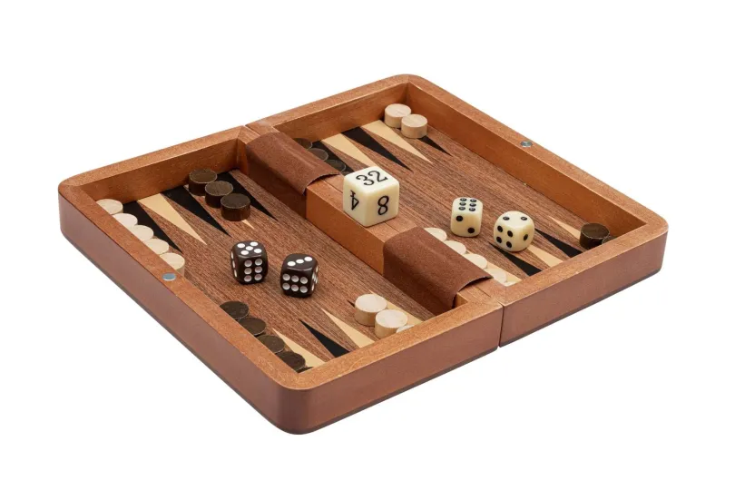 Chess Backgammon Checkers Set, travel, field18 mm, magnetic (2517)