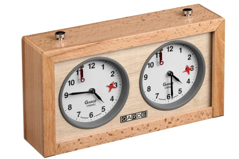 Chess Clock Gardé, mechanical, wooden housing