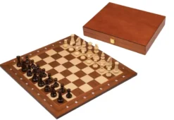 Chess-Set, Tournament, field 50mm, in wooden case (2503)
