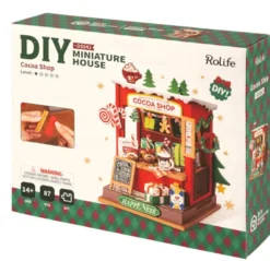 Cocoa Shop - DIY Miniature House, Bookshelf Decoration Kit - Rolife