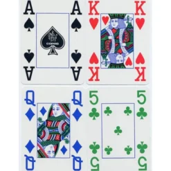Copag 4 Colour Poker Cards 100 Plastic Bla