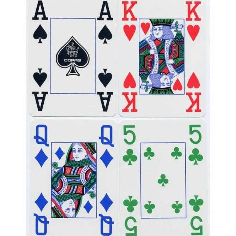 Copag 4 Colour Poker Cards 100 Plastic Rod