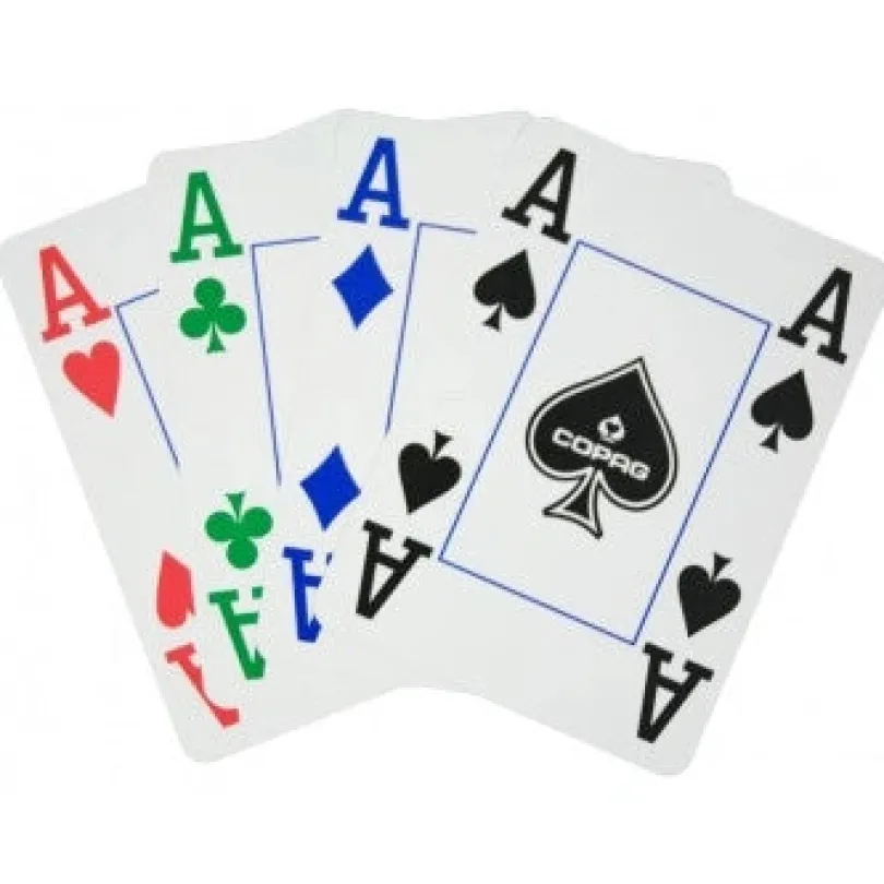 Copag 4 Colour Poker Cards 100 Plastic Rod