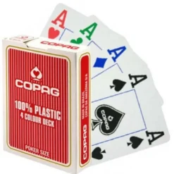 Copag 4 Colour Poker Cards 100 Plastic Rod
