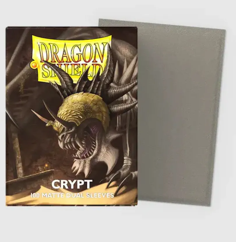 Crypt Matte Dual Sleeves Standard Size 100 Sleeves Dragon Shield