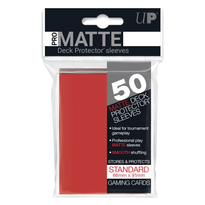 50ct Pro-Matte Red Standard Deck Protectors