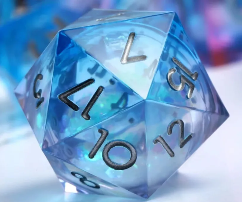D20 Blue And Pink Liquid Core (33mm)