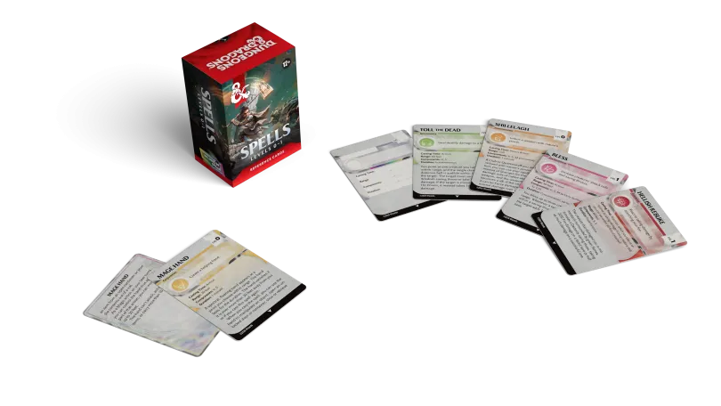 D&D Reference Cards - Spells (Levels 0-1)