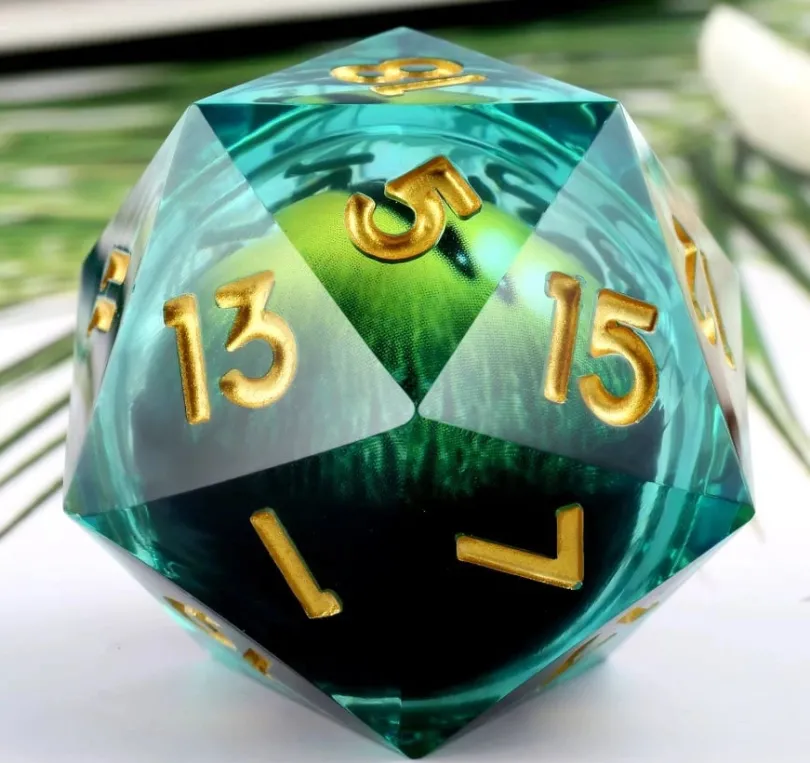 D20 Emerald Eye (33mm)