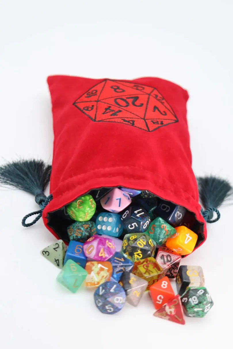 Dice Bag Red D20