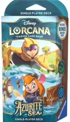 Disney Lorcana Tcg Azurite Sea Starter Deck Sapphireemerald Disney Lorcana