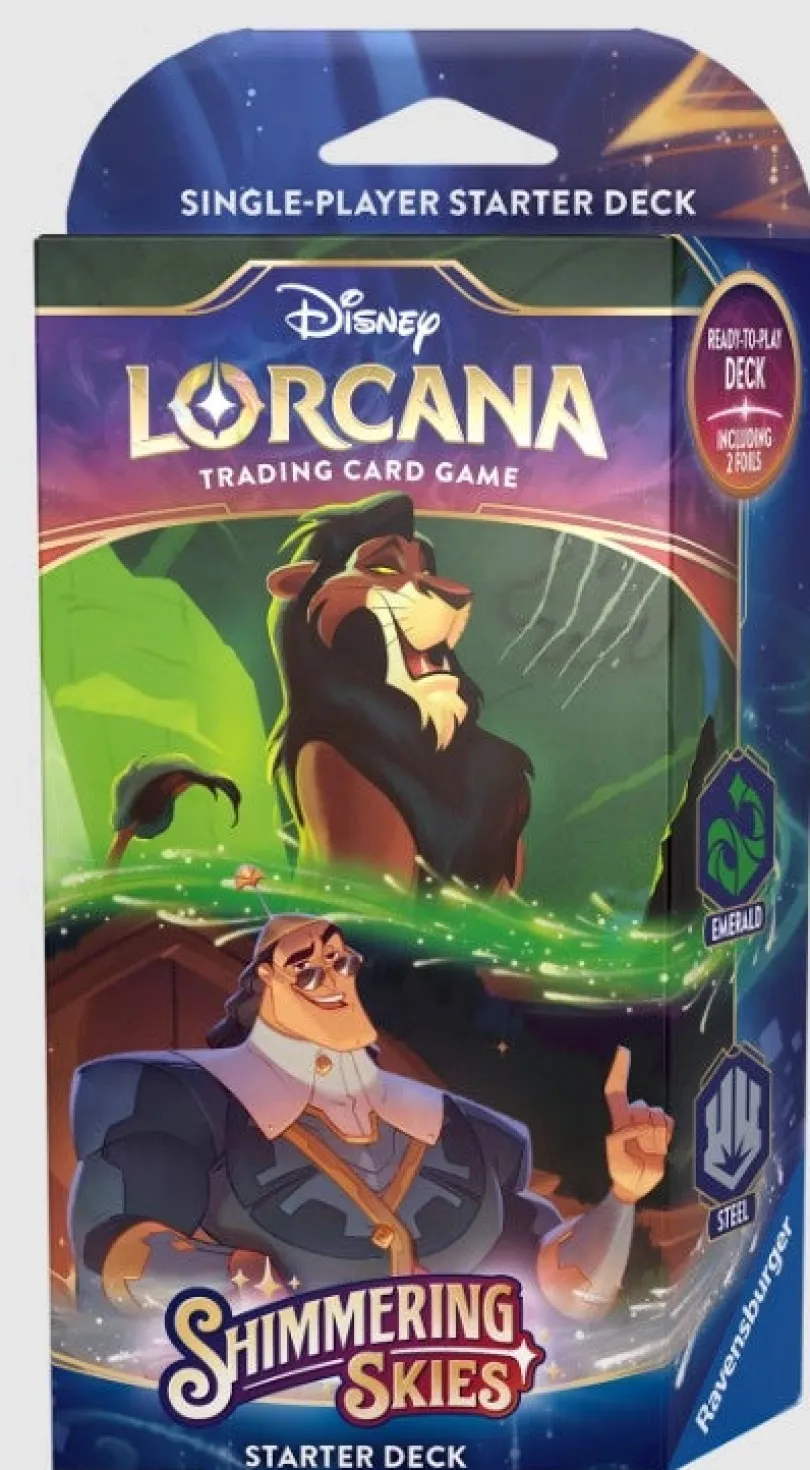 Disney Lorcana Tcg Shimmering Skies Starter Deck Scar Kronk Disney Lorcana