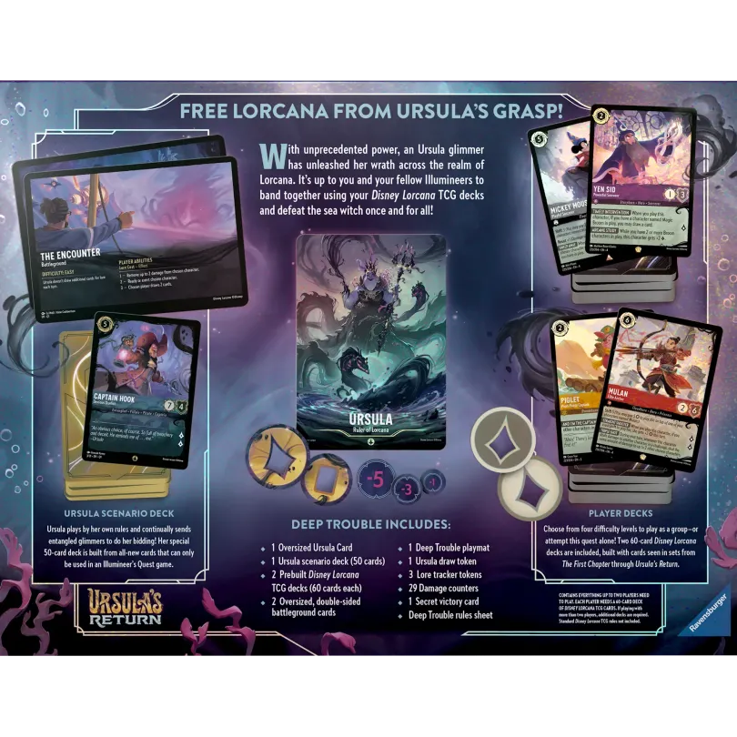 Disney Lorcana Tcg Ursulas Return Illumineers Quest Deep Trouble Disney Lorcana