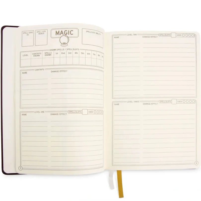 DnD 5e Player Journal Black