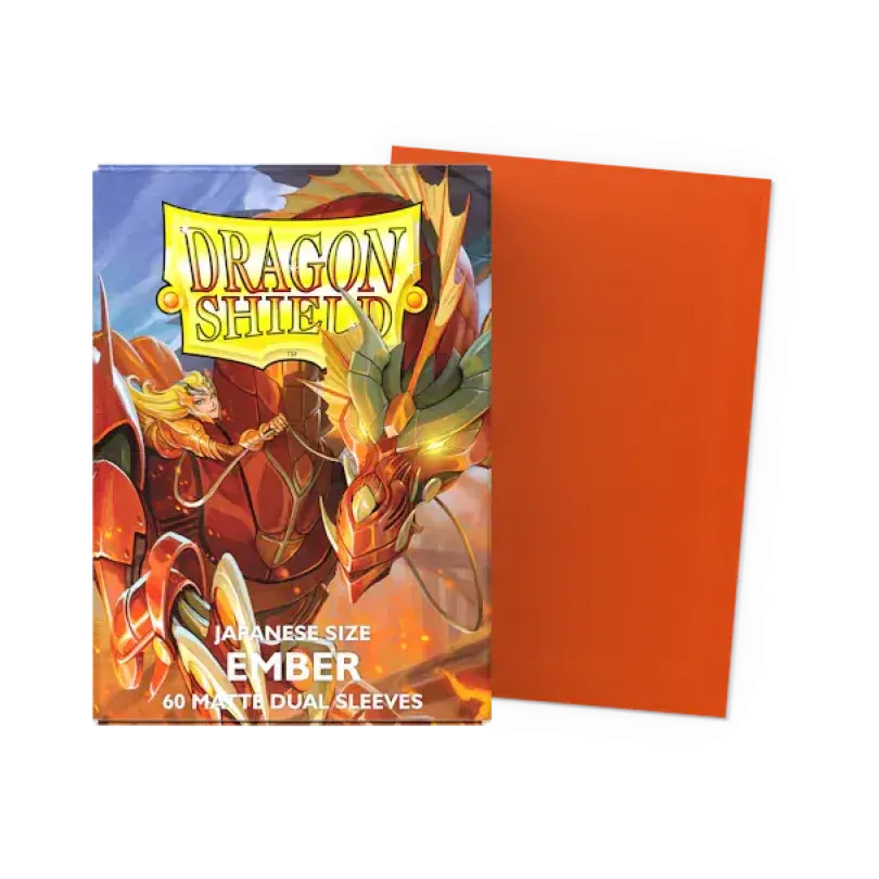Dragon Shield Japanese size Dual Matte Sleeves - Ember