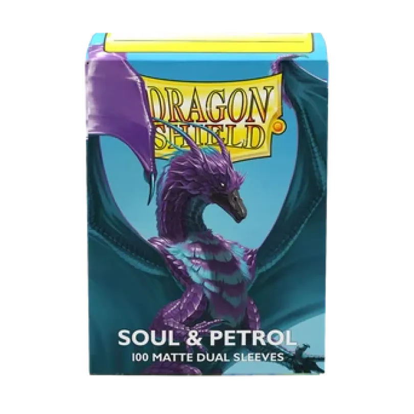 Dragon Shield Sleeves - Standard size - Matte Dual - Soul & Petrol (100 Sleeves)