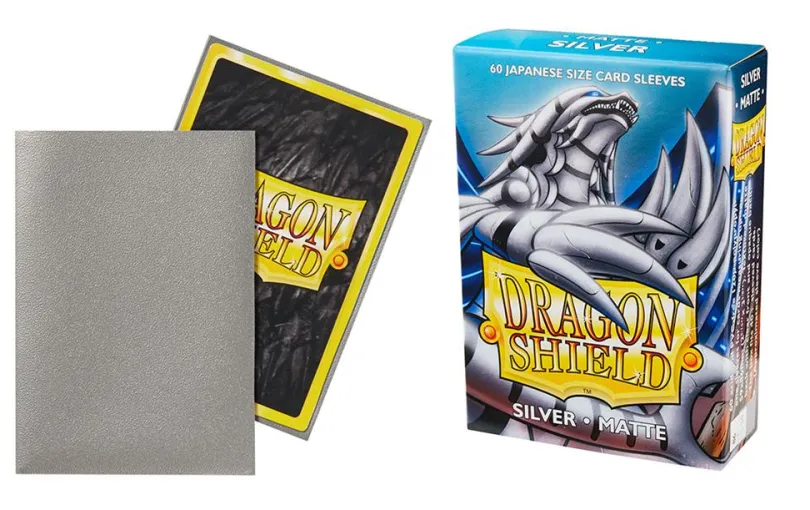 Dragon Shield Small Sleeves - Japanese Matte Silver (60 Sleeves)