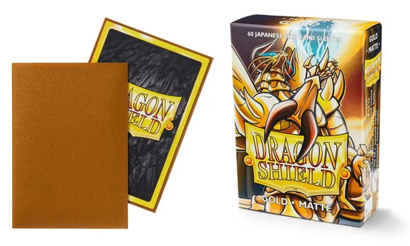 Dragon Shield Small Sleeves - Japanese Matte Gold (60 Sleeves)