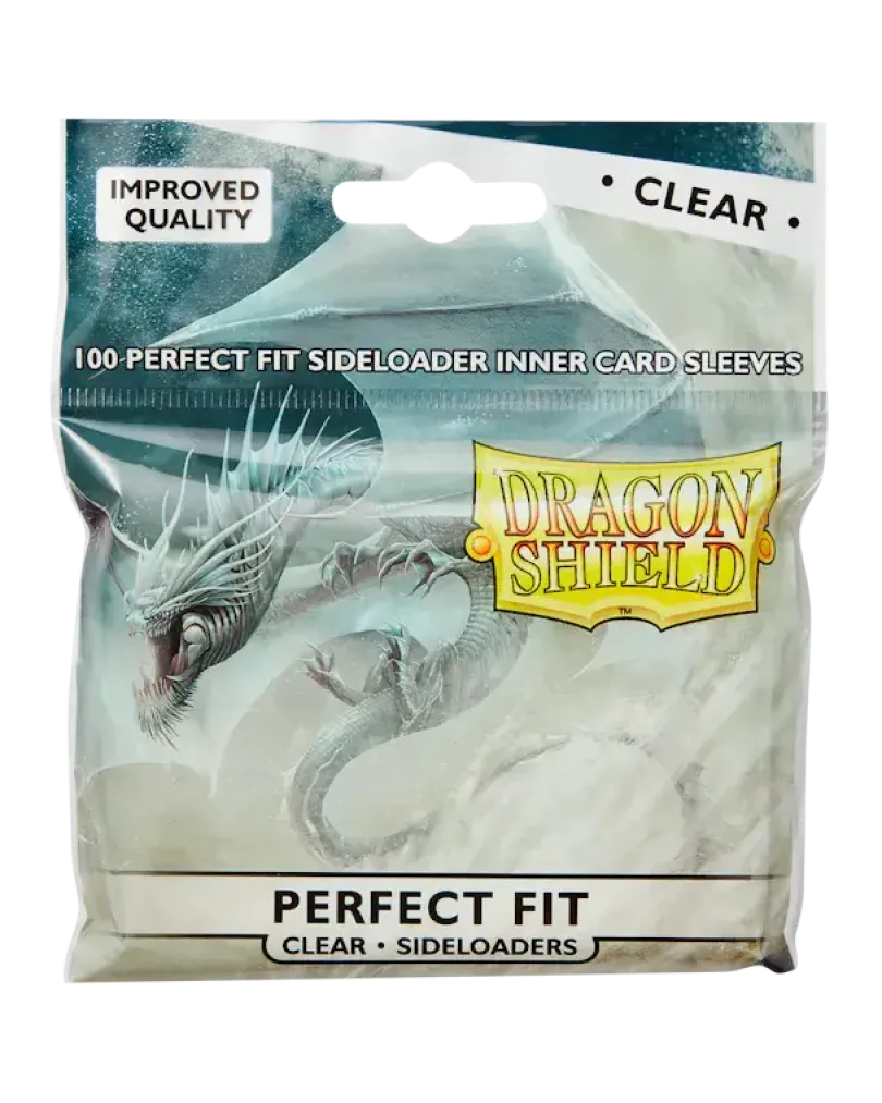 Dragon Shield Standard Perfect Fit Sideloading Sleeves Clear 100 Sleevees Dragon Shield