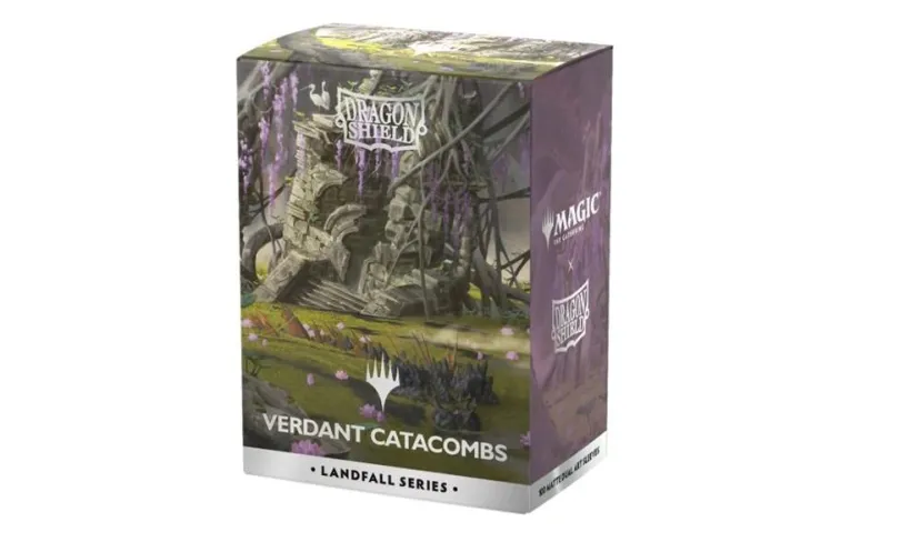 Dragon Shield Standard size License Sleeves - Landfall Series - Verdant Catacomb (100 Sleeves)