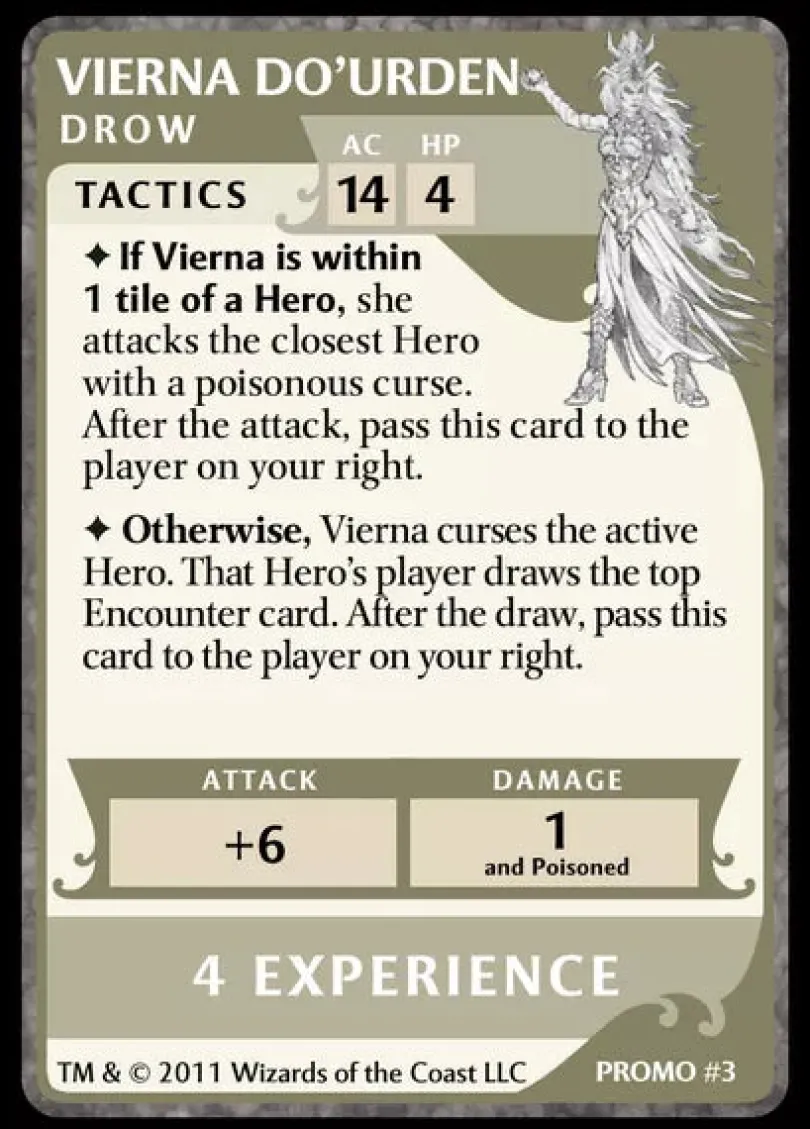 Dungeons & Dragons: The Legend of Drizzt Board Game – Vierna Do'Urden Promo