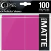 Eclipse Matte Standard Sleeves: Hot Pink (100 Sleeves)