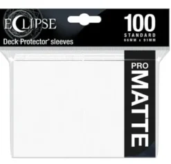 Eclipse Matte Standard Sleeves: Arctic White (100 Sleeves)