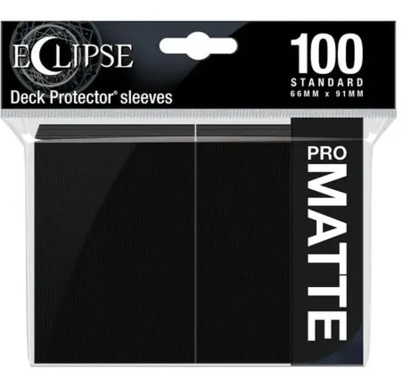 Eclipse Matte Standard Sleeves: Jet Black (100 Sleeves)