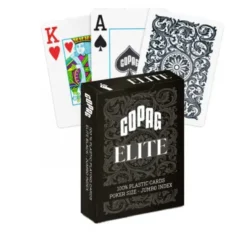 1546 Elite Poker size Jumbo index playing cards (black) Copag