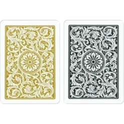 1546 Elite Poker size - Regular index playing cards double deck Black/Gold