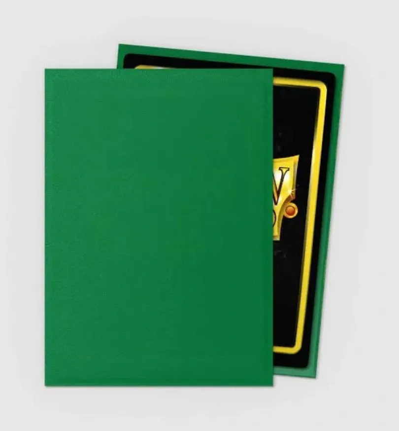 Emerald Matte Sleeves Standard Size 100 Dragon Shield