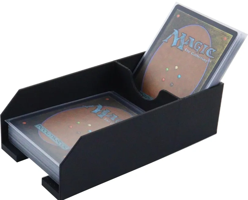 Feldherr card deck holder with discard compartment for a card deck in Standard Card Game Size