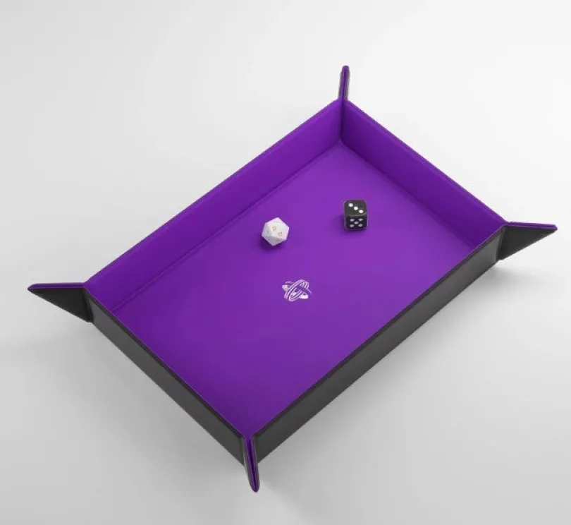 Gamegenic - Magnetic Dice Tray Rectangular: Black / Purple