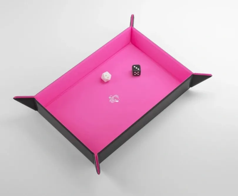 Gamegenic - Magnetic Dice Tray Rectangular: Black / Pink