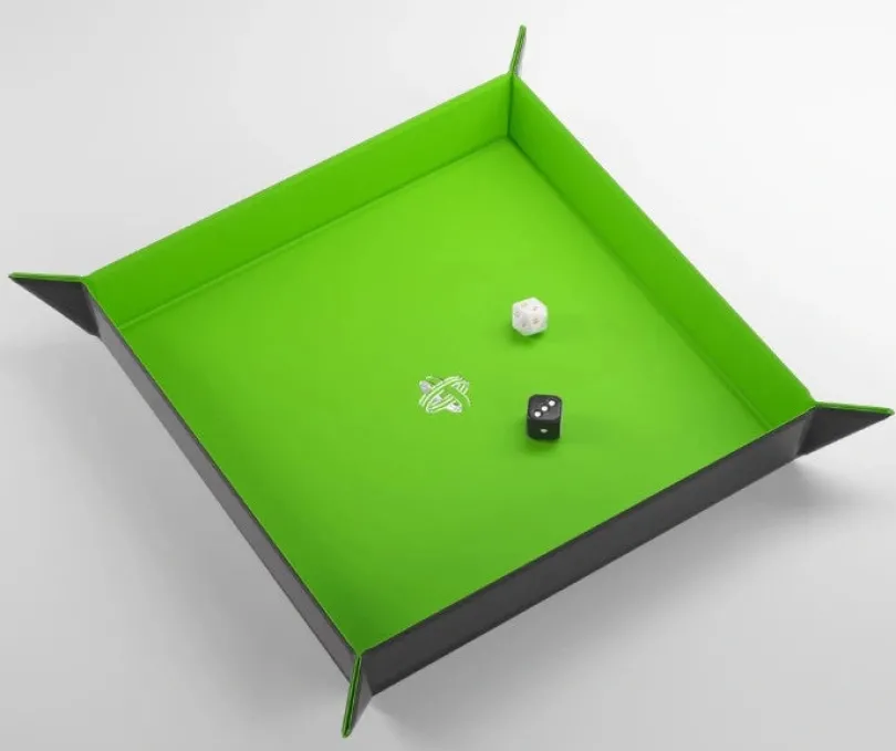 Gamegenic - Magnetic Dice Tray Square: Black / Green