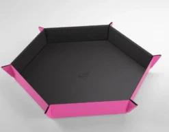 Gamegenic - Magnetic Dice Tray Hexagonal: Black / Pink