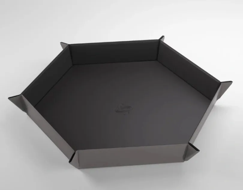 Gamegenic - Magnetic Dice Tray Hexagonal: Black / Gray
