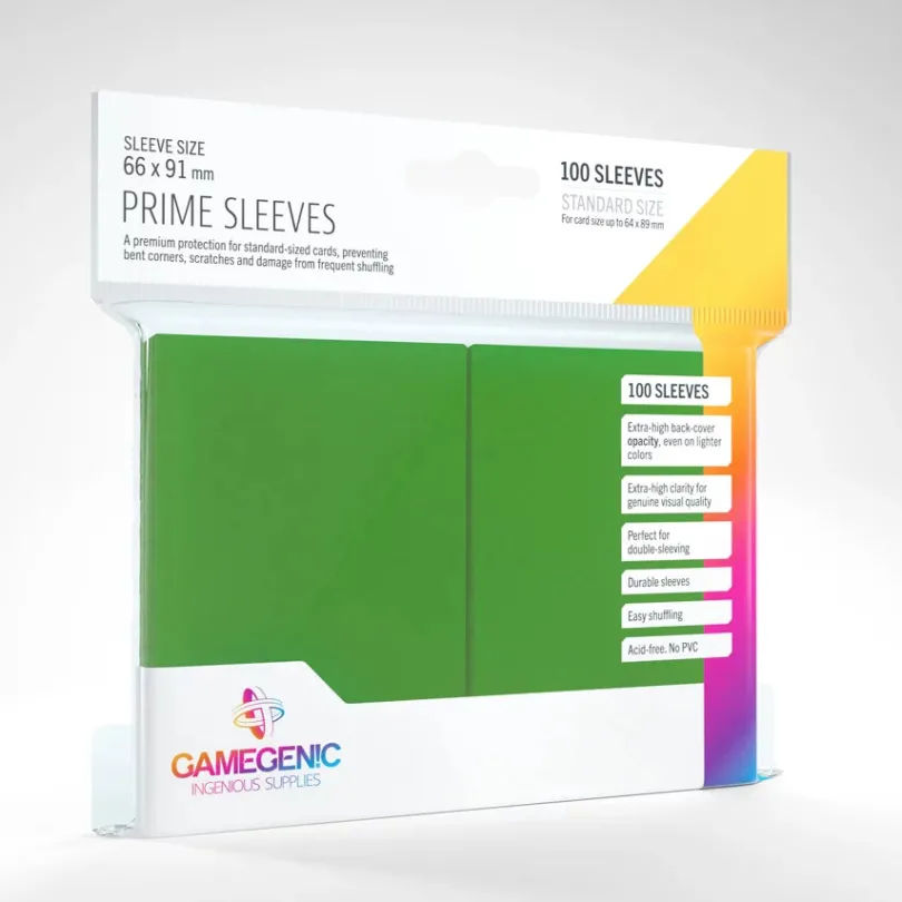 Gamegenic Prime Sleeves Green 100 Sleeves Gamegenic