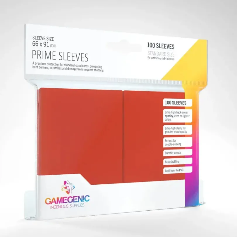 Gamegenic - Prime Sleeves Red (100 Sleeves)