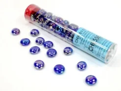 Gaming Counters - Iridized Crystal Dark Blue (40)
