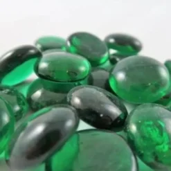 Glass Gaming Stones - Crystal Dark Green (40)