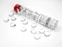 Glass Gaming Stones - Translucent Clear (40)