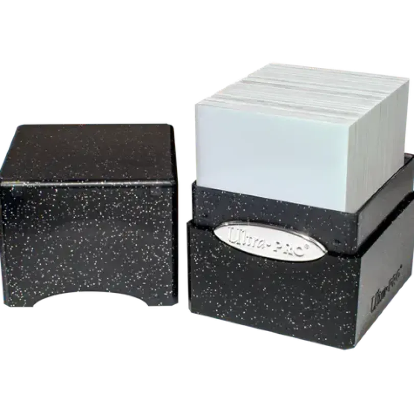 Glitter Satin Cube - Black