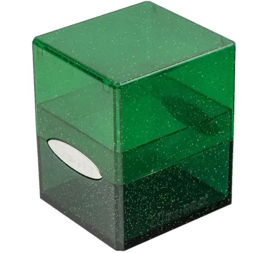 Glitter Satin Cube - Green