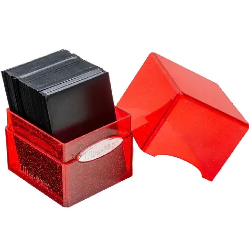 Glitter Satin Cube - Red