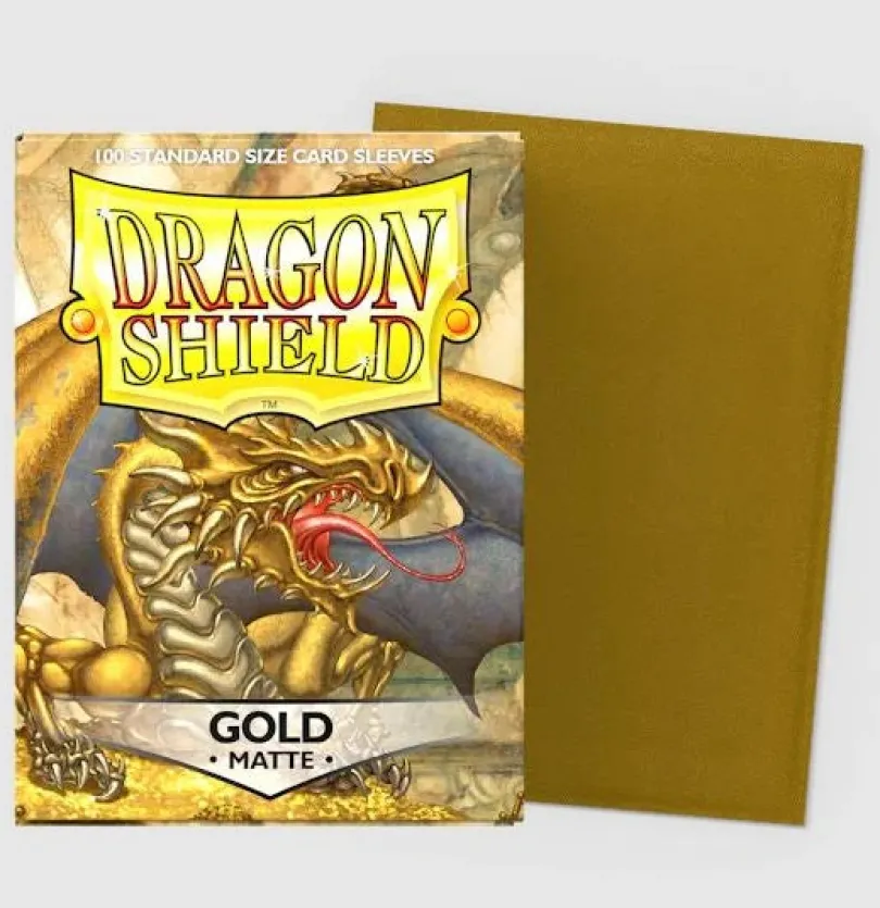Gold - Matte Sleeves - Standard Size (100)